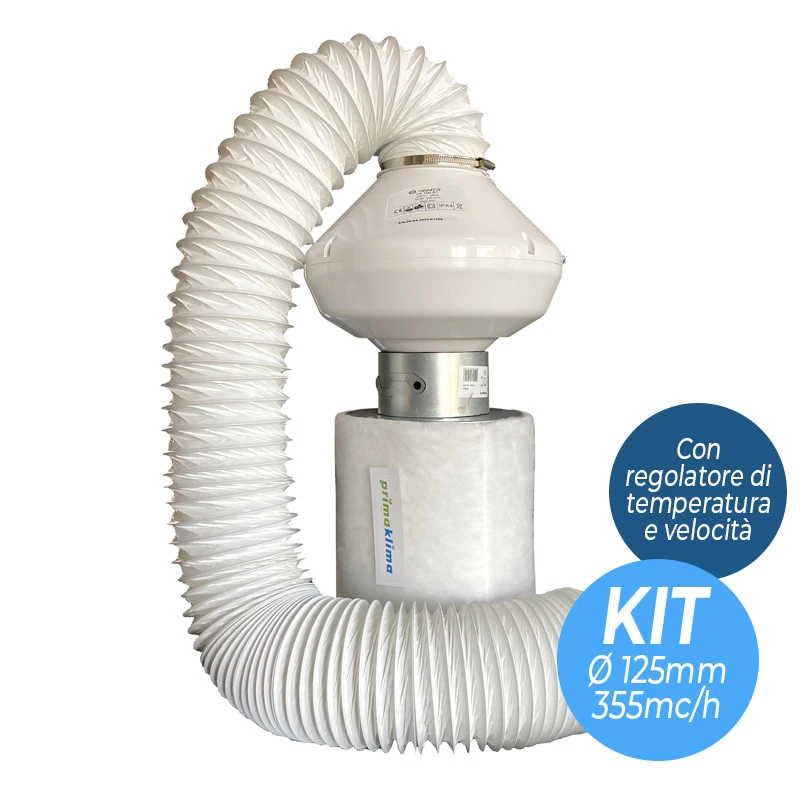 KVENT125UN - KIT DE PURIFICATION ET DE FILTRATION D'AIR 125UN | Ø125mm - 360mc/h